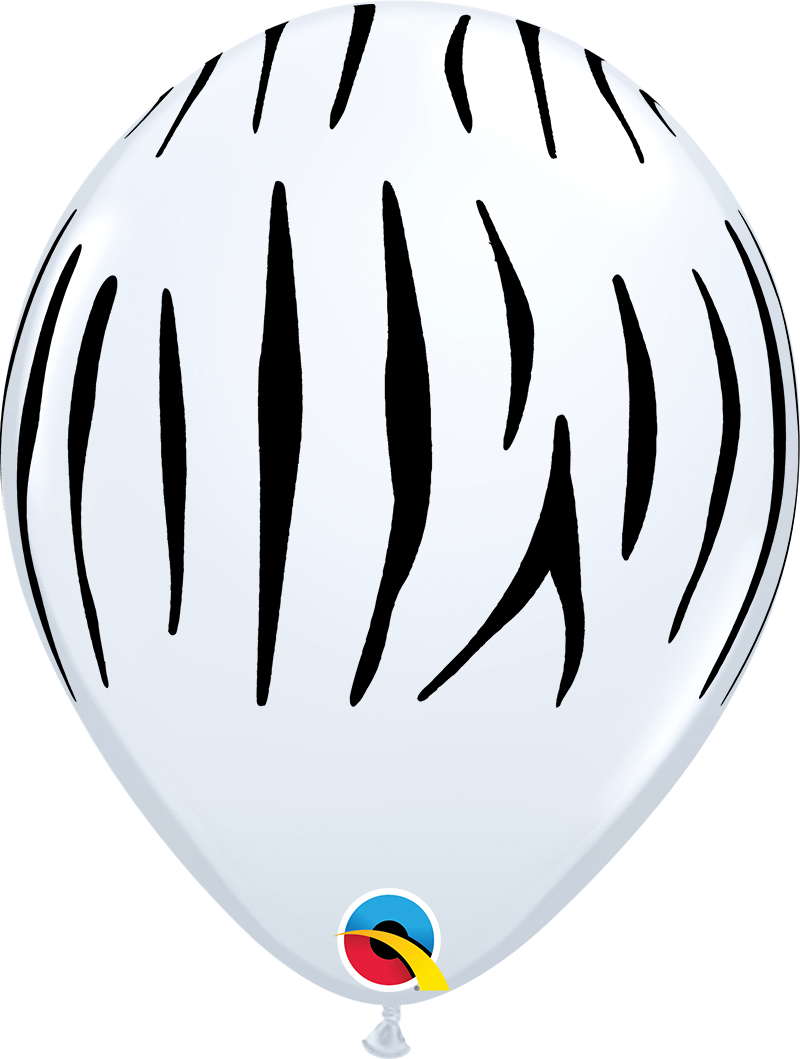 Zebra Print 11" Latex Balloons