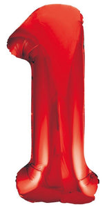 Red Jumbo Number Foil Balloon - 1
