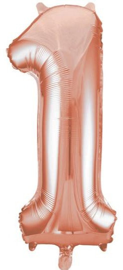 Rose Gold Jumbo Number Foil Balloon - 1