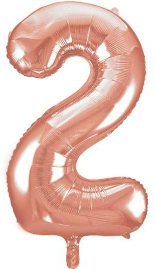 Rose Gold Jumbo Number Foil Balloon - 2