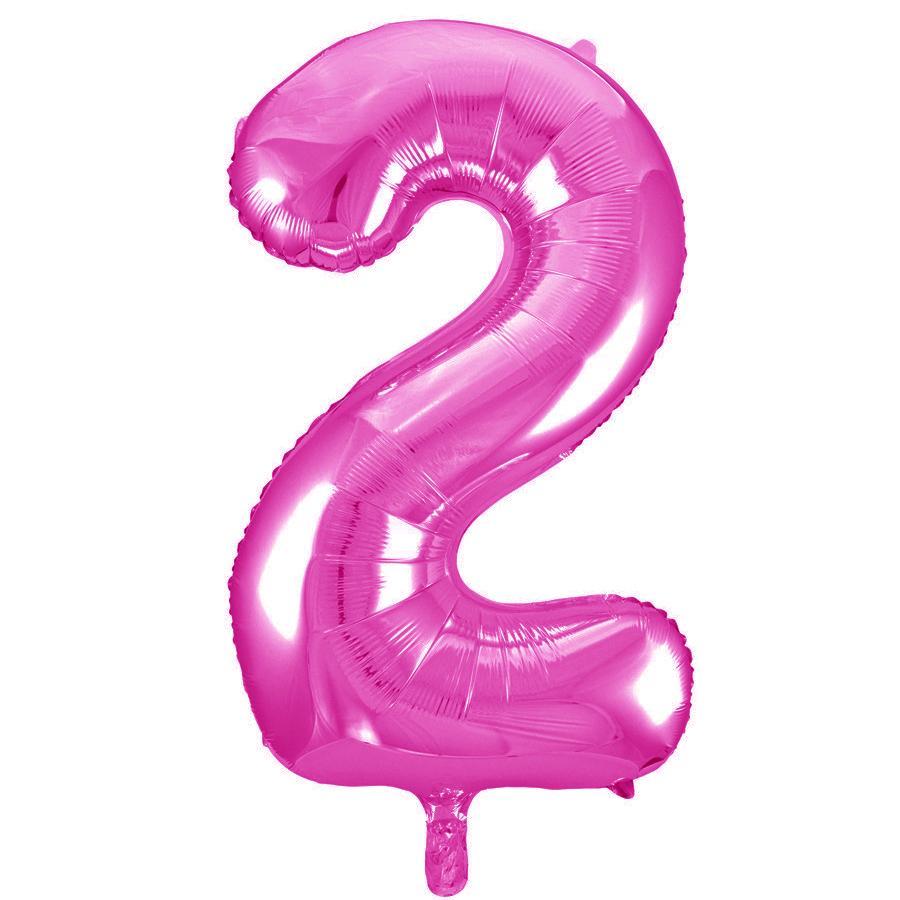 Hot Pink Jumbo Number Foil Balloon - 2