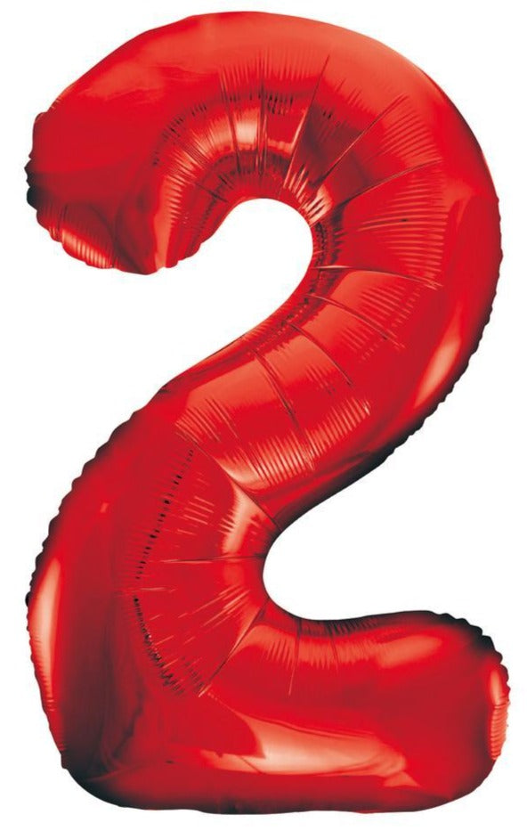Red Jumbo Number Foil Balloon - 2
