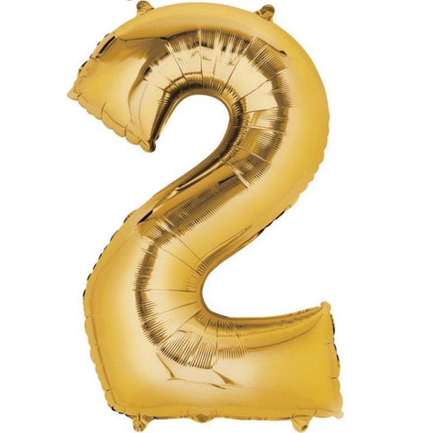 Gold Jumbo Number Foil Balloon - 2