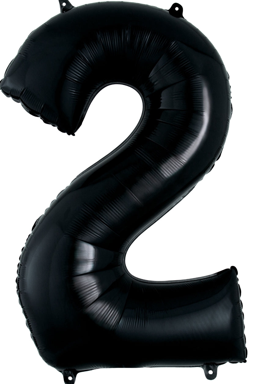 Black Jumbo Number Foil Balloon - 2