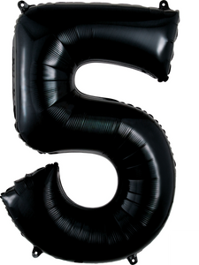 Black Jumbo Number Foil Balloon - 5