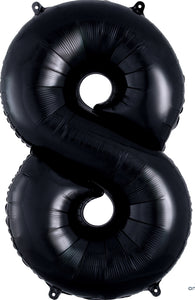 Black Jumbo Number Foil Balloon - 8