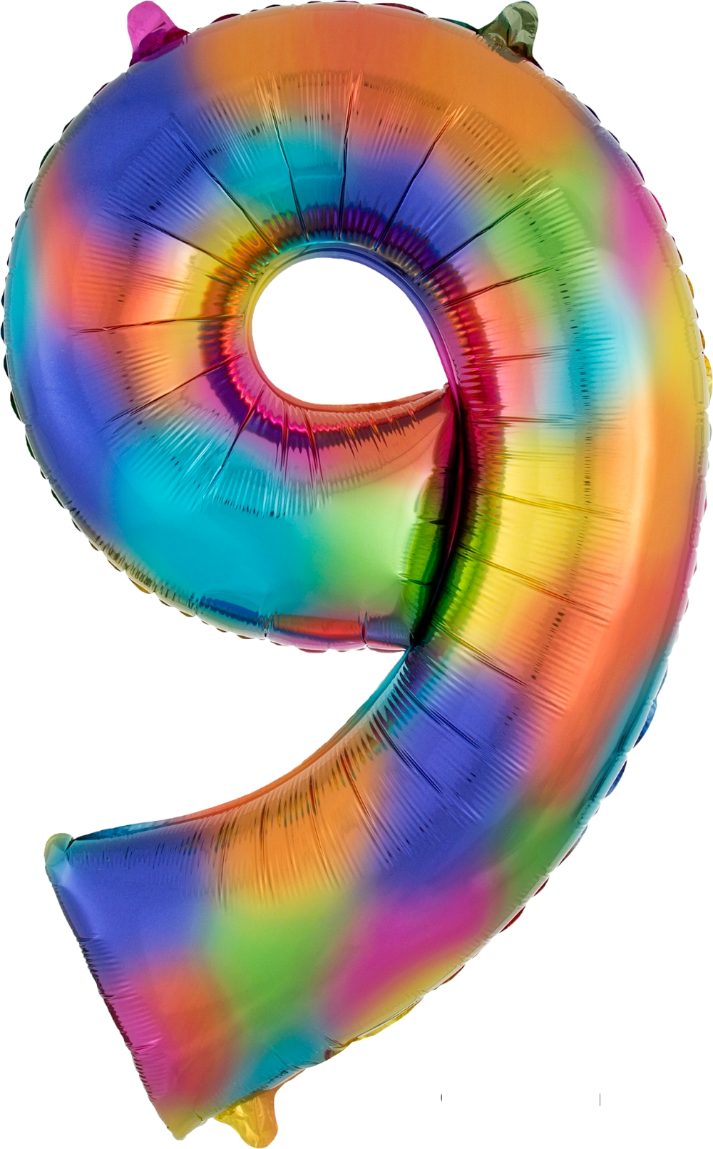 Rainbow Splash Jumbo Number Foil Balloon - 9