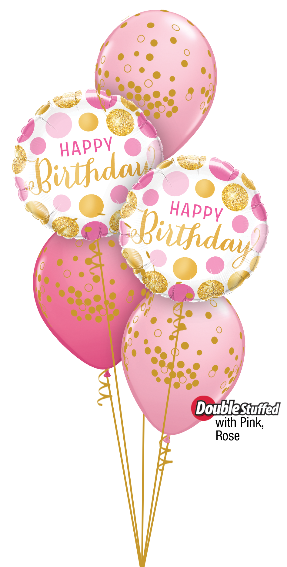 Happy Birthday Glittering Polka Dots