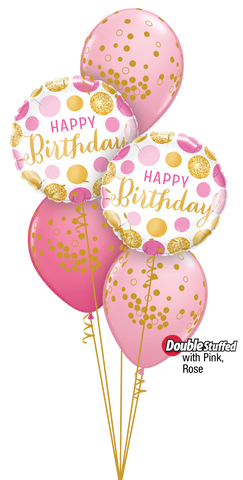 Happy Birthday Glittering Polka Dots