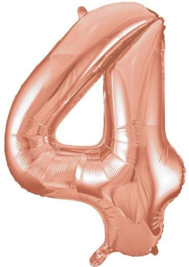 Rose Gold Jumbo Number Foil Balloon - 4
