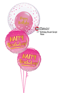 Confetti Rose Bubble Birthday
