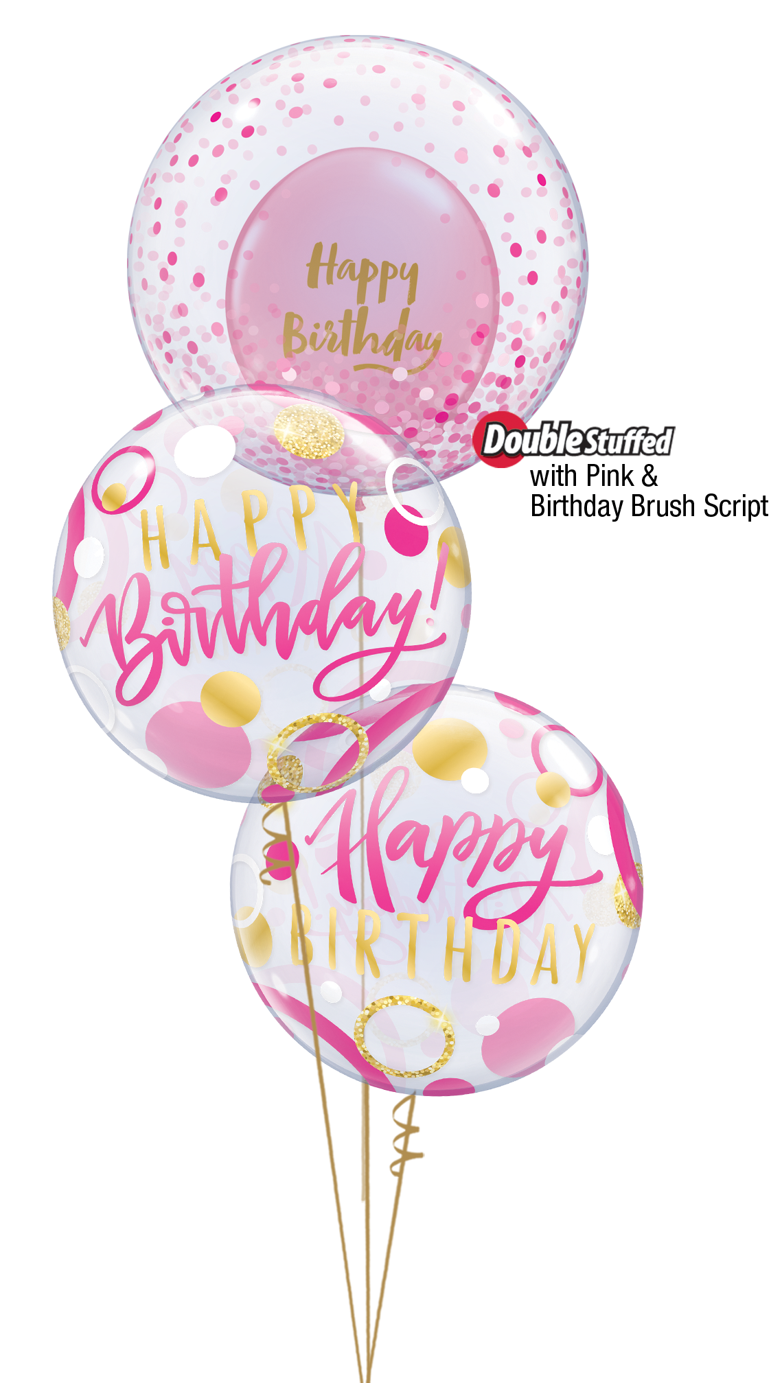 Pink Dots Birthday Bubble