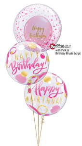 Pink Dots Birthday Bubble