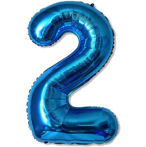 Blue Jumbo Number Foil Balloon - 2