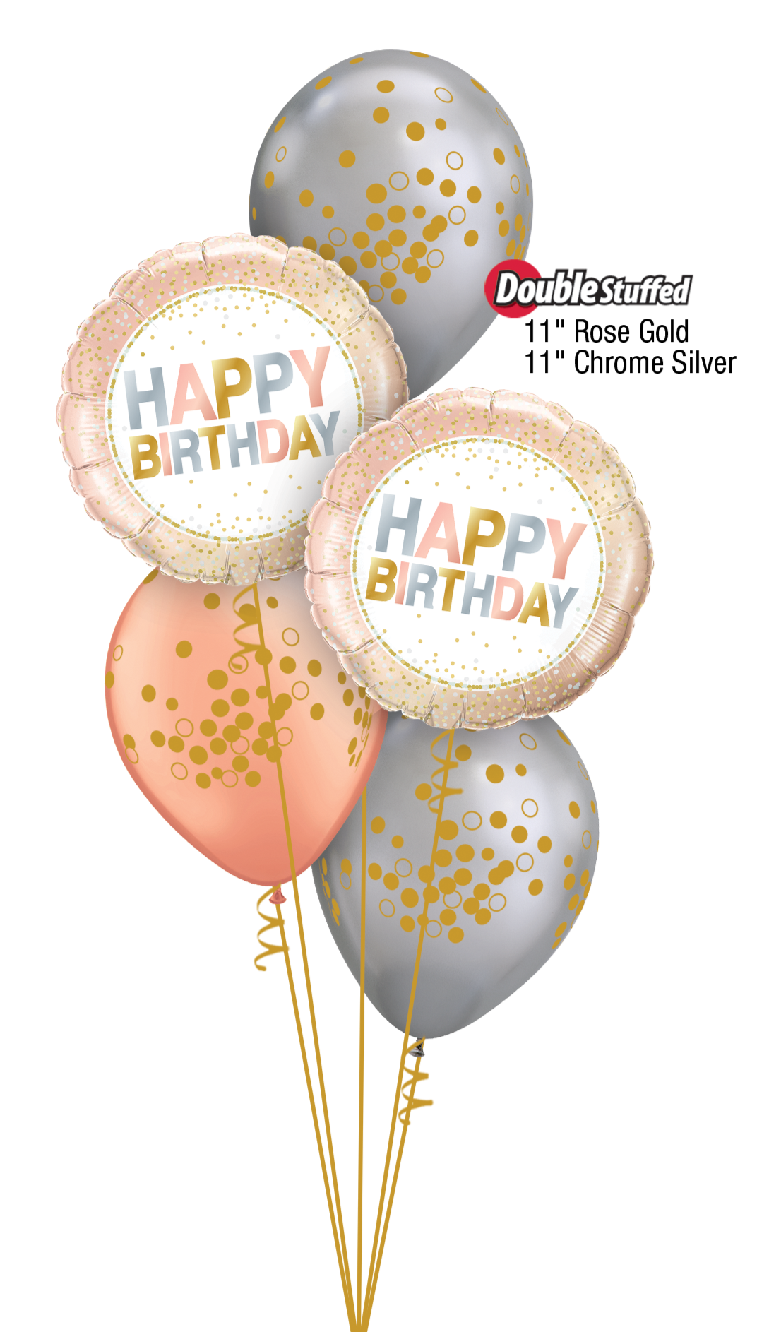 Rose Gold & Chrome Silver Birthday