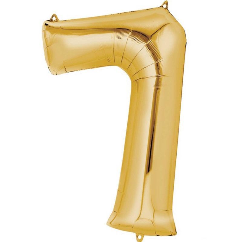Gold Jumbo Number Foil Balloon - 7