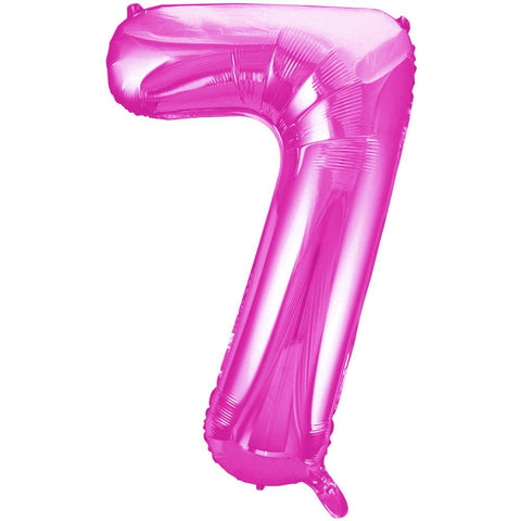 Hot Pink Jumbo Number Foil Balloon - 7