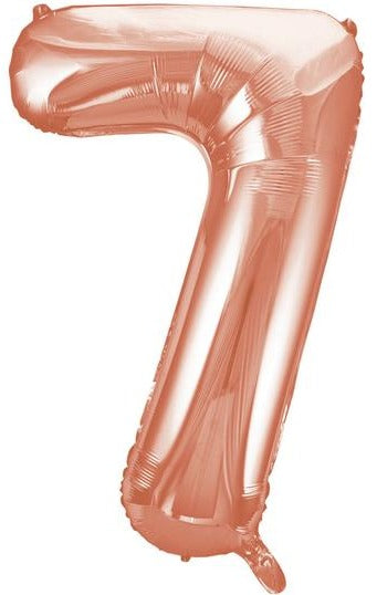 Rose Gold Jumbo Number Foil Balloon - 7