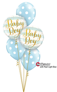 Pearl Light Blue Baby Polka Dots