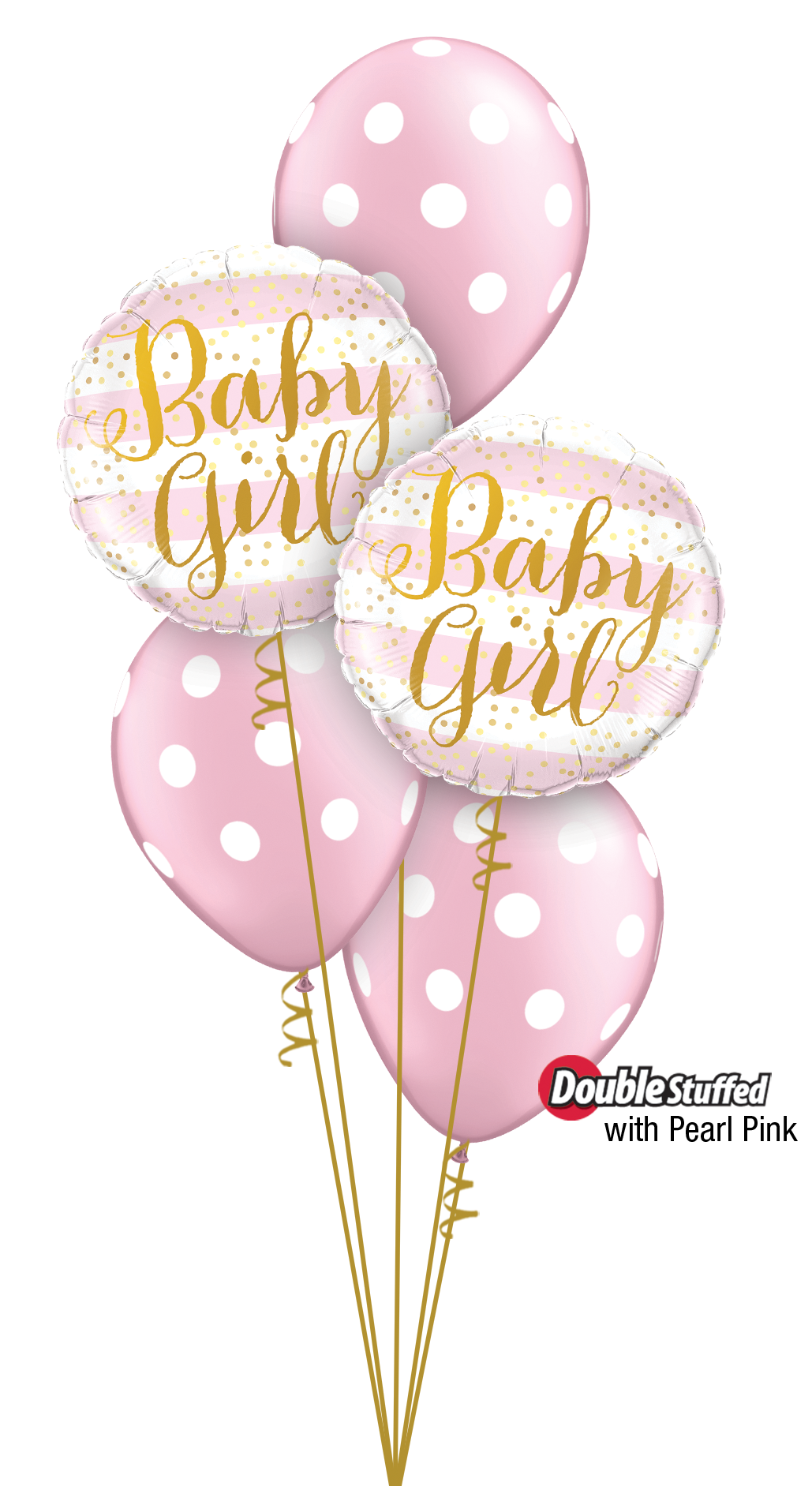 Pearl Pink Baby Polka Dots