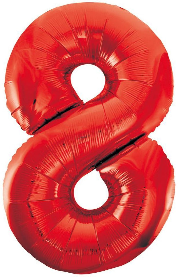 Red Jumbo Number Foil Balloon - 8
