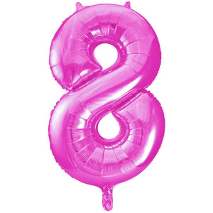 Hot Pink Jumbo Number Foil Balloon - 8