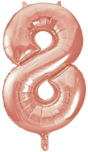 Rose Gold Jumbo Number Foil Balloon - 8